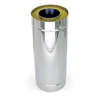 Труба сэндвич 160-260 толщина металла 0,5-0,5 оцинкованная сталь - оцинкованная сталь