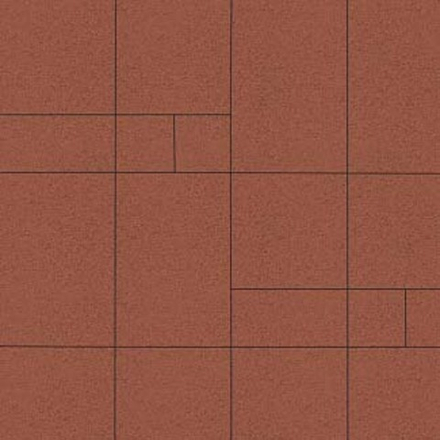 Тротуарная плитка ГРАНДО Стандарт Красный, комплект из 4 видов плит