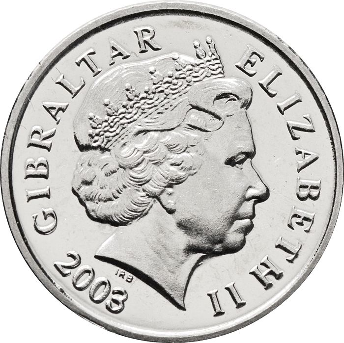 5 пенсов 2003 Гибралтар AU-UNC