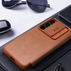 Кожаный чехол-книжка Nillkin Leather Qin Pro для Samsung Galaxy S24 FE