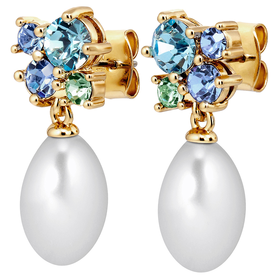 Серьги Dyrberg Kern PETUN SG AQUA / WHITE PEARL 480057