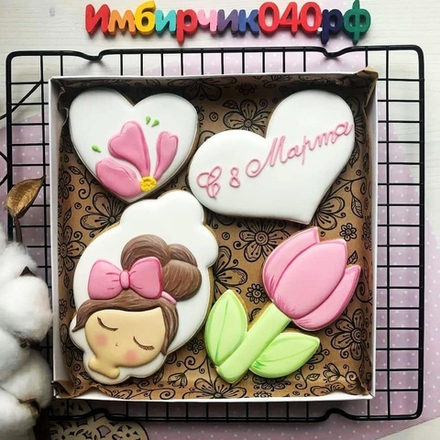 Имбирные пряники 8 марта