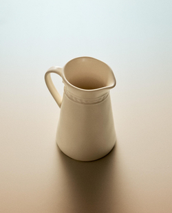 Zara Home кувшин из каменной керамики, цвет кремовый, 11.6 см