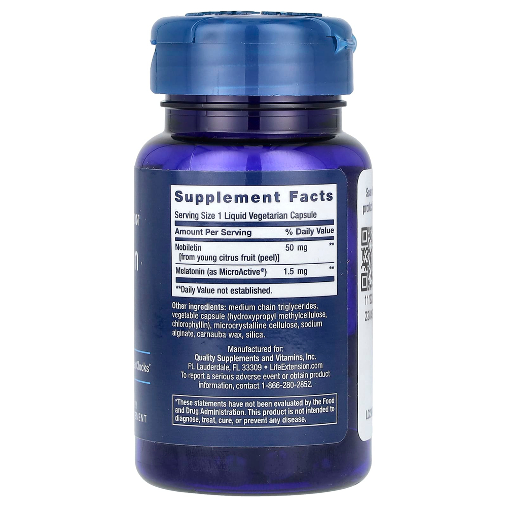 Life Extension, Циркадный сон, 30 жидких вегетарианских капсул