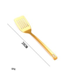 Лопатка 7,5*6,4 см сервировочная l 28 см перфорированная Blunt Square Tip нерж. цвет золото PVD P.L.