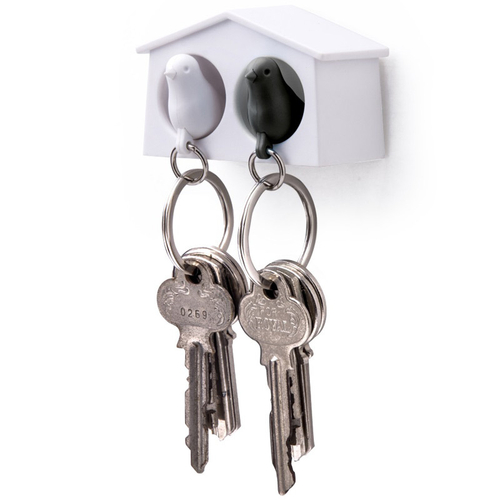 Держатель для ключей mini duo sparrow, белый/черный