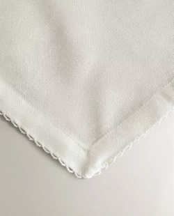 ZARA HOME САЛФЕТКИ С ФЕСТОНАМИ (НАБОР ИЗ 2 ШТ.), БЕЛЫЙ