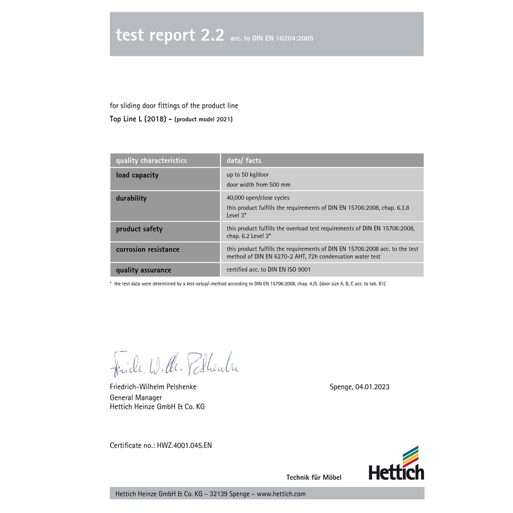 Шкаф купе для одежды белый Муро с раздвижной системой Hettich TopLine L