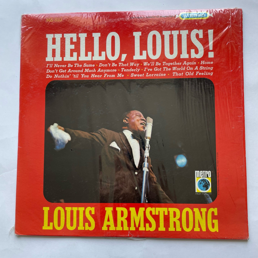 Винтажная виниловая пластинка LP Louis Armstrong Hello, Louis (США 1965)