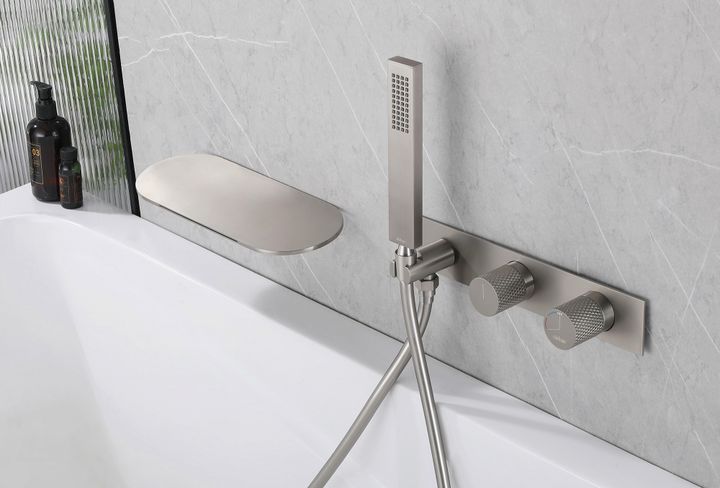 Смеситель ABBER Rund AF8731SP для ванны скрытого монтажа, сатин