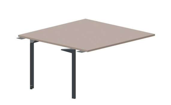 Составной стол на 2 рабочих места 138х136,6х75см (без отверстий) - приставной элемент