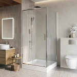 Душевой уголок BelBagno LUCE-A-1 100х100 стекло прозрачное/профиль хром