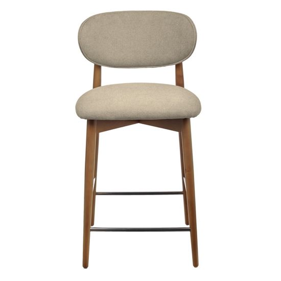 Стул полубарный Lucas 3 латте букле ножки цвета орех