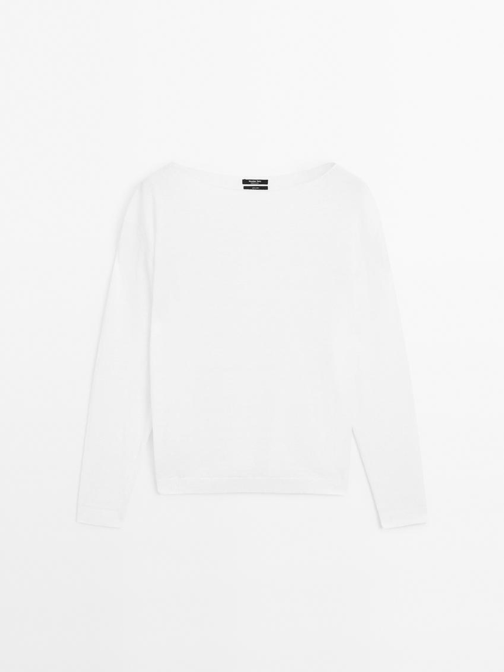 Massimo Dutti Свитер из 100% льна, белый