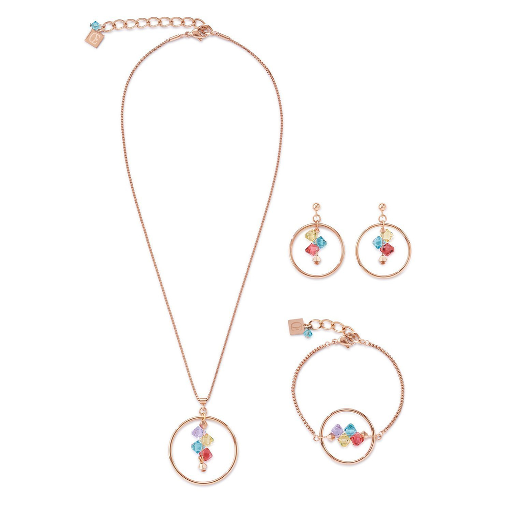 Колье Coeur de Lion Multicolour Pastel 5002/10-1522 цвет мультиколор, золотой