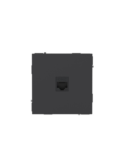 Розетка компьютерная 1-м KANT RJ45 кат.6A без шторки черн. уголь DKC 7012673