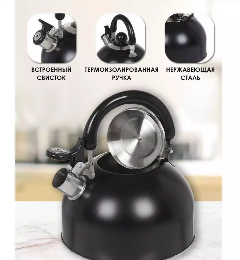 Чайник со свистком DANIKS GS-04001 для плит