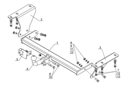 Фаркоп на Lifan Cebrium с 2014 по 2018 год, LF 03