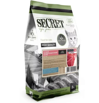 Secret Life Force сухой корм для  кошек и котов, Телятина