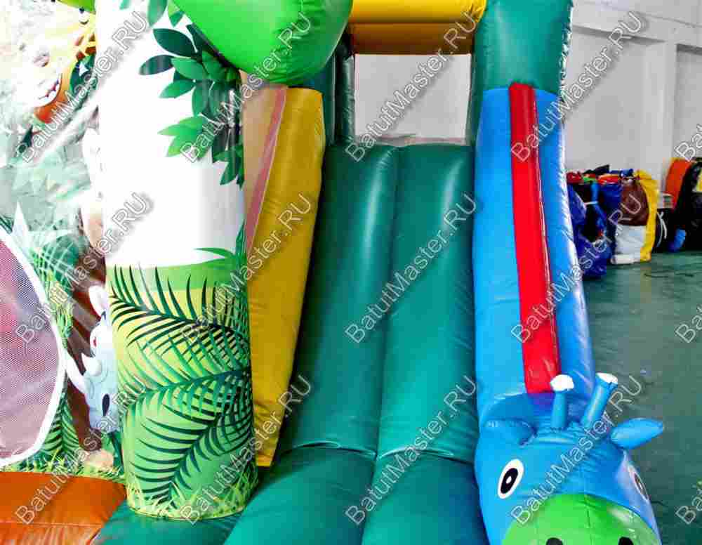 Небольшой надувной батут "Лесной домик"