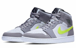 Кроссовки Jordan Air Jordan 1 Mid Neon Yellow Grey