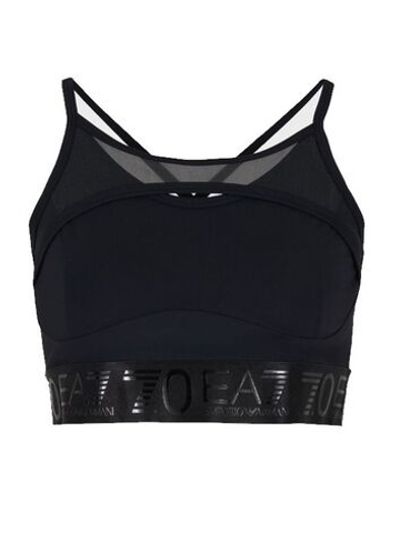 ТОП теннисный спортивный бюстгальтер EA7 Woman Jersey - черный