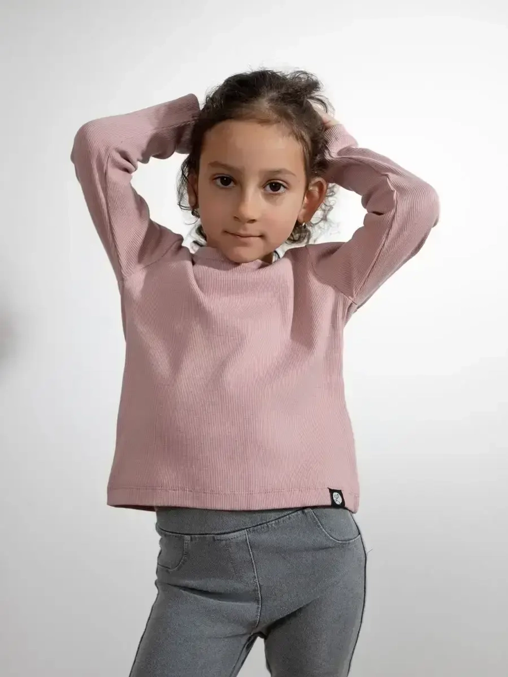 Лонгслив детский кофта в рубчик хлопок