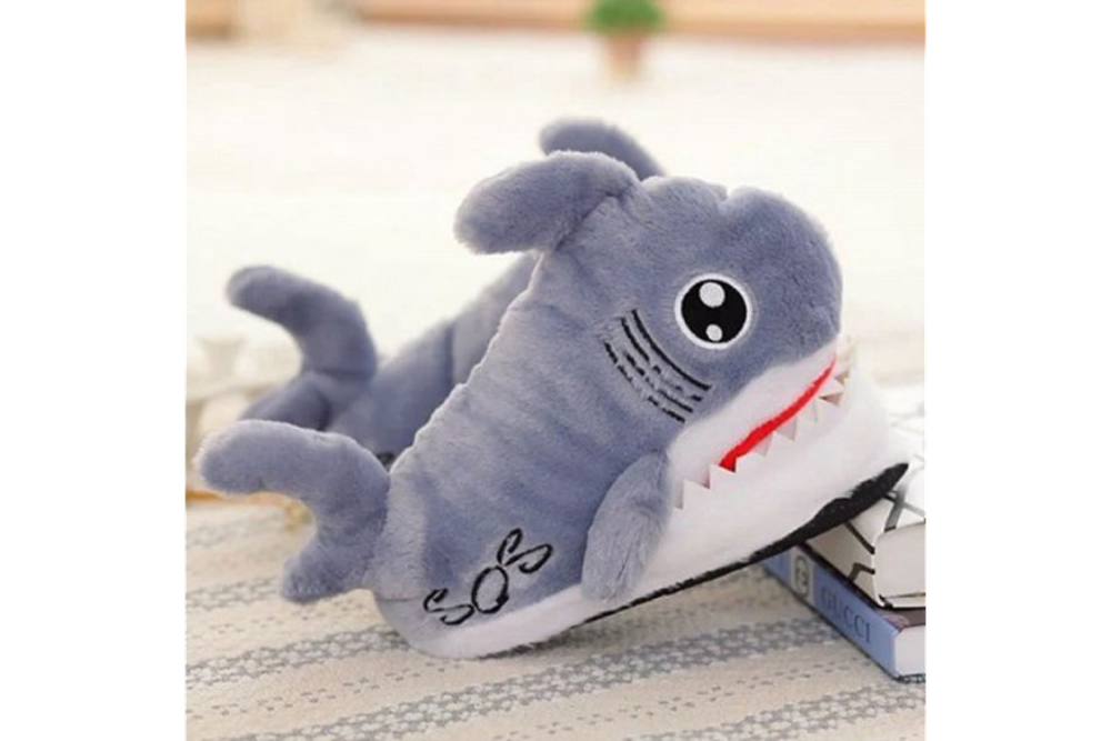 Тапочки FunFur Акула Серый