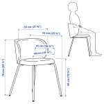 Стол и 4 стула - EKEDALEN / KRYLBO IKEA/ ЭКЕДАЛЕН/КРЫЛЬБО ИКЕА, 180/120х80х75 см, дуб/синий