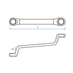 KING TONY (19700809) Ключ накидной изогнутый 8x9 мм