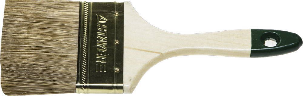 Кисть плоская STAYER ″LASUR-STANDARD″, смешанная (натуральная и искусственная) щетина, деревянная ручка, 63мм