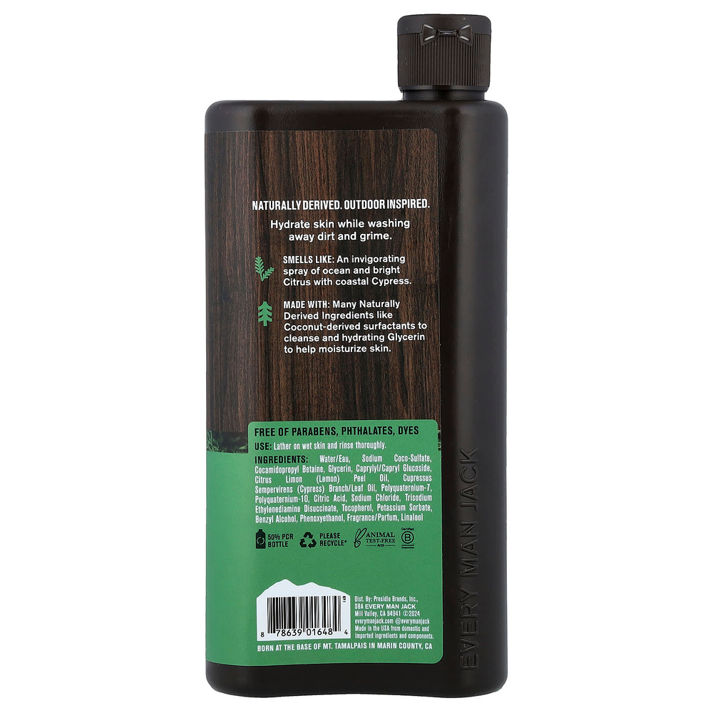 Every Man Jack, гель для душа, прилив + кипарис, 500 мл (16,9 жидк. унции)