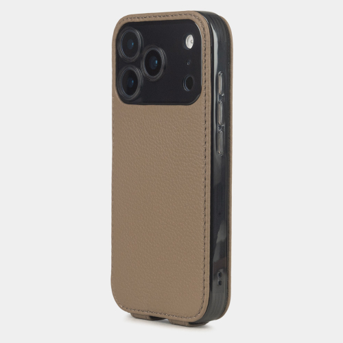 Чехол для iPhone 17 Pro - кожа теленка, капучино