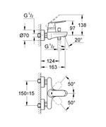 Смеситель для ванны однорычажный GROHE EuroSmart 32831000