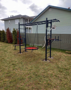 Монтаж уличной шведской стенки Sv Sport Рукоход (4 вертикальных столба)