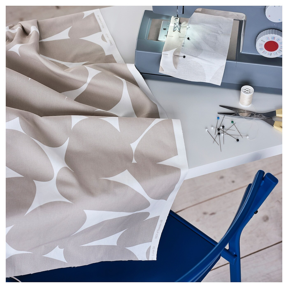 IKEA VITFRYLE  (ИКЕА ВИТФРЙЛЕ)  -  Ткань с отделкой, бежевый, 150x300 см