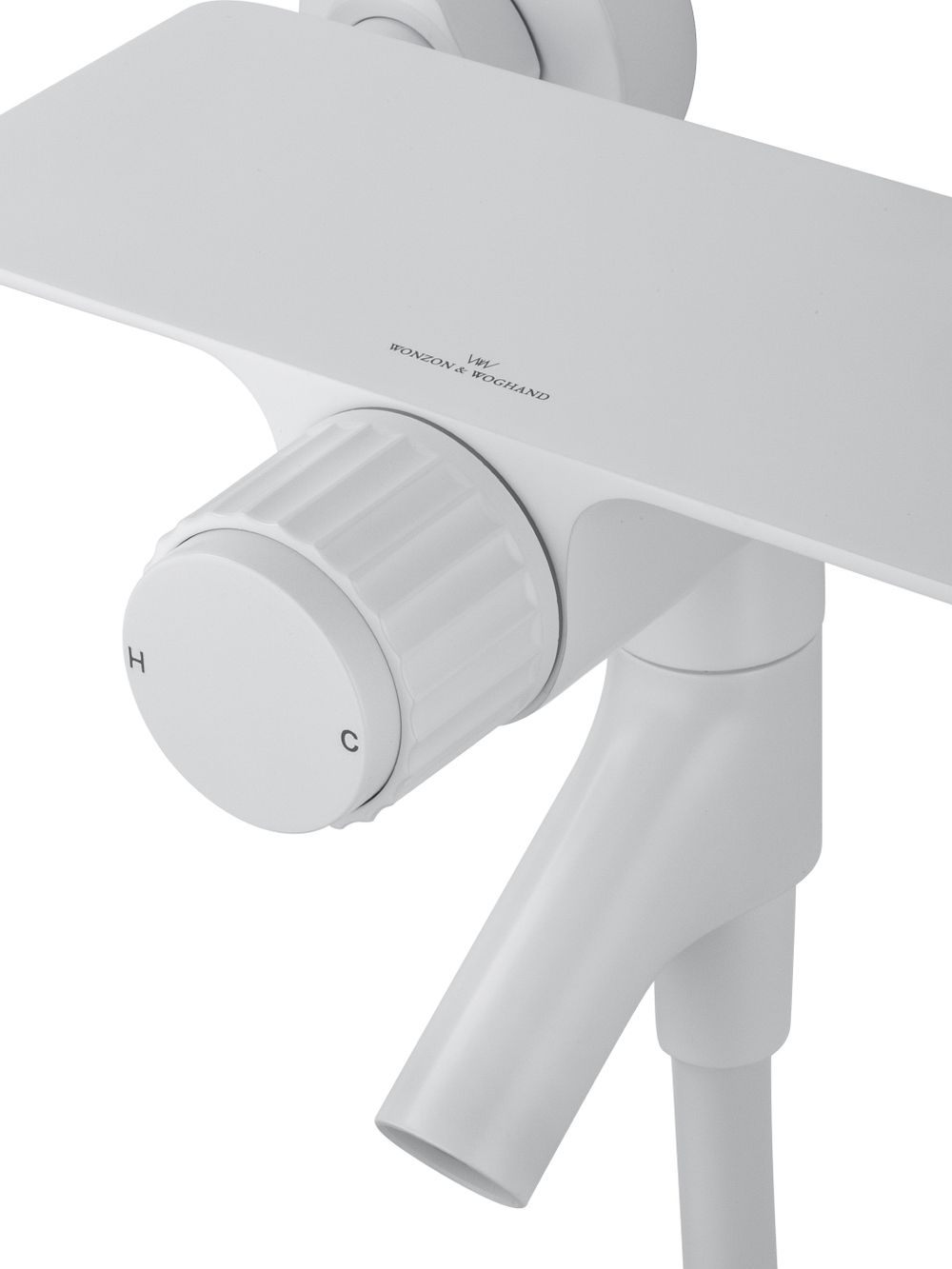 Смеситель для ванны с душем WONZON & WOGHAND CLICK, Белый матовый (WW-FE05L221-MW)