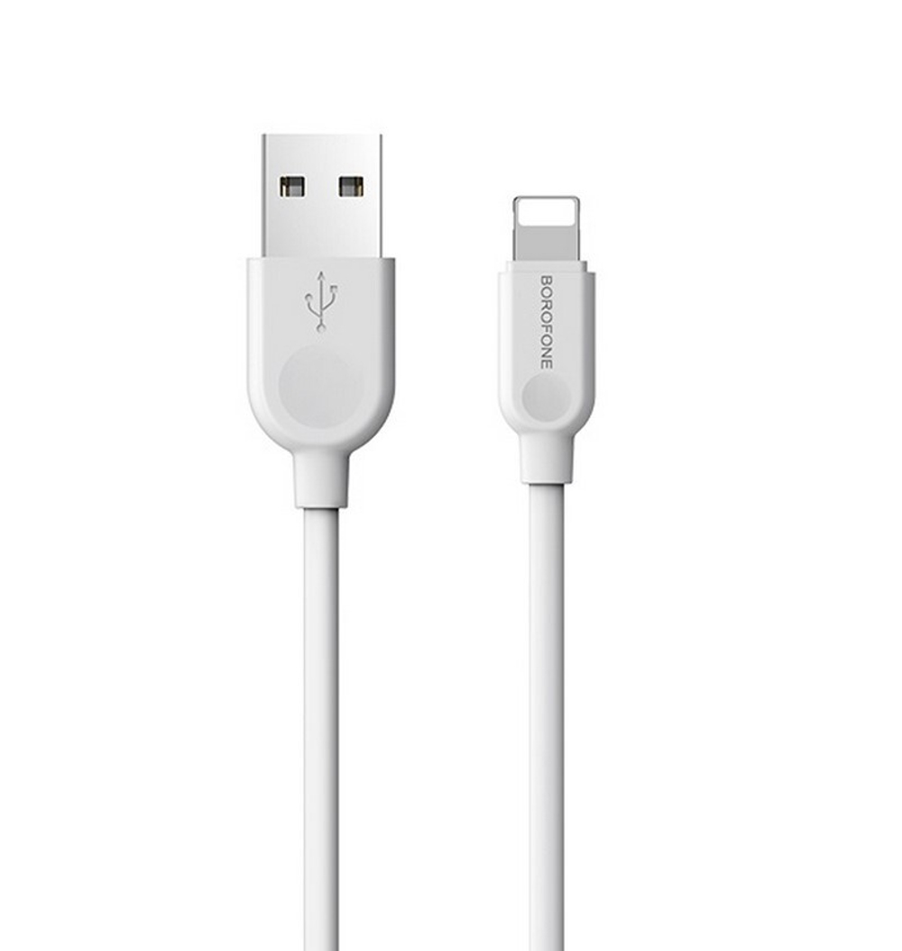 Кабель USB - Lightning BOROFONE BX14 (белый) 1м