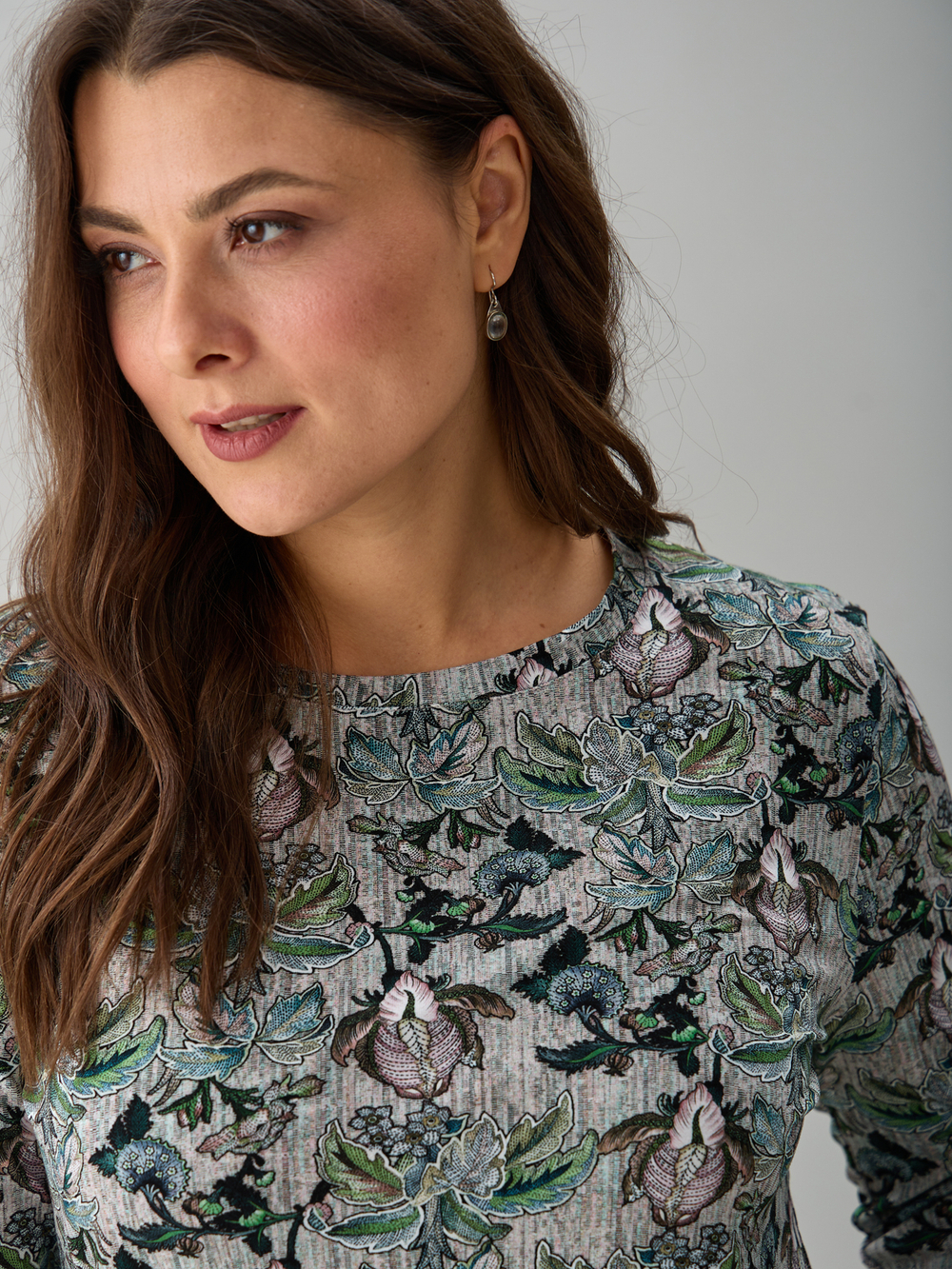 Лонгслив ЛНв-306/меланжорхидея-тропики