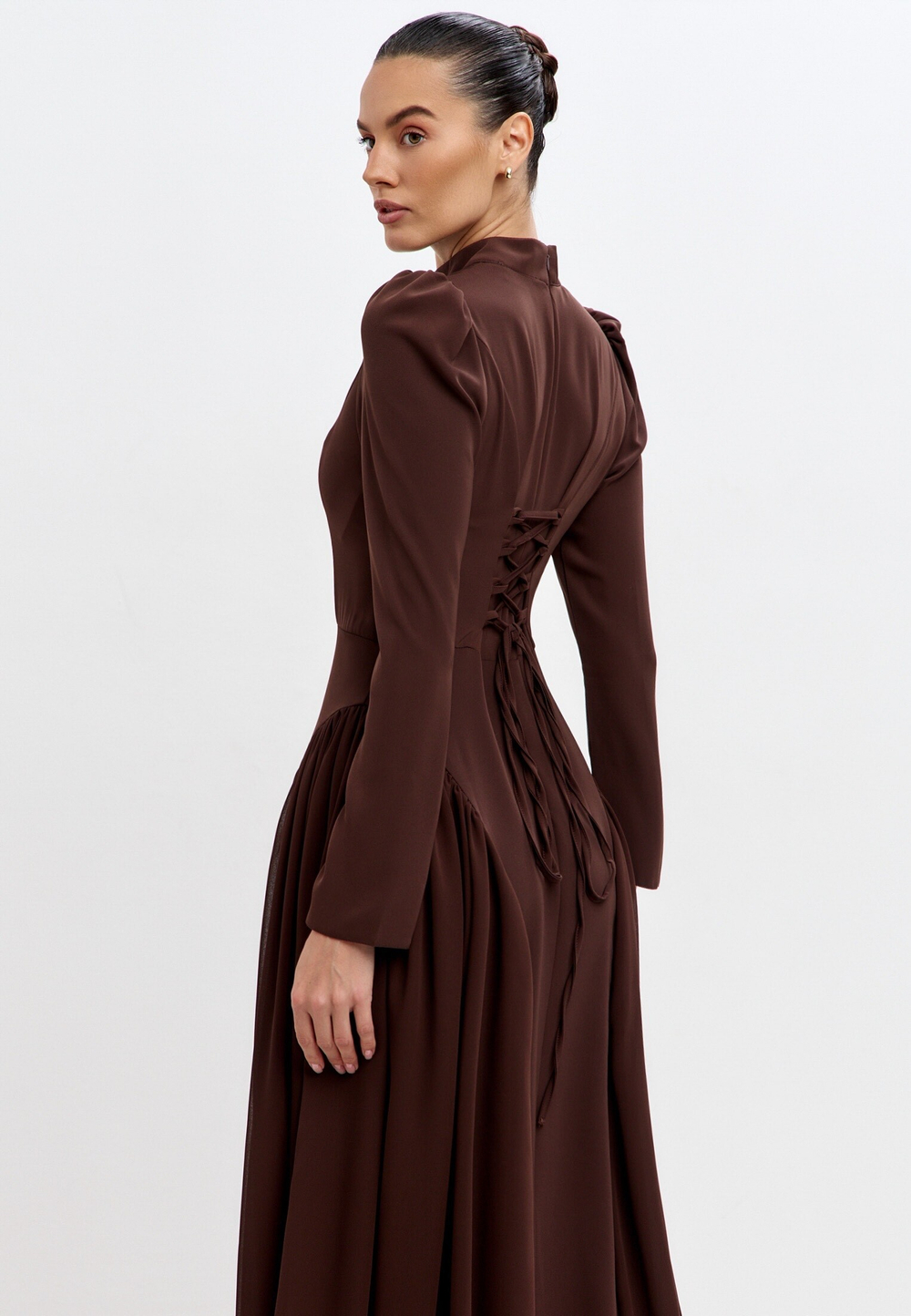 Платье макси с завязками