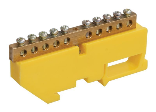 Шина PE "земля" на DIN-изол ШНИ-6х9-24-Д-Ж IEK