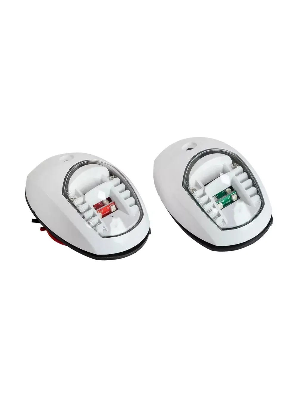 Комплект огней ходовых LED (зелёный/красный) белый корпус