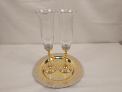 Набор фужеров с блюдом на 2 персоны (Златоуст)