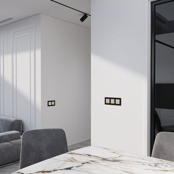 Сенсорный выключатель двухклавишный Werkel с подсветкой шампань W4523011 4690389197970