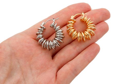 Серьги-кольца "Пружинки" 30мм