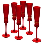 Бокал для шампанского 180мл «VIVALDI» в наборе 6шт, красный