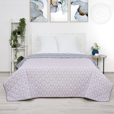 Покрывало стеганое из поплина 180*215 Каскад 2292 АРТПОСТЕЛЬ