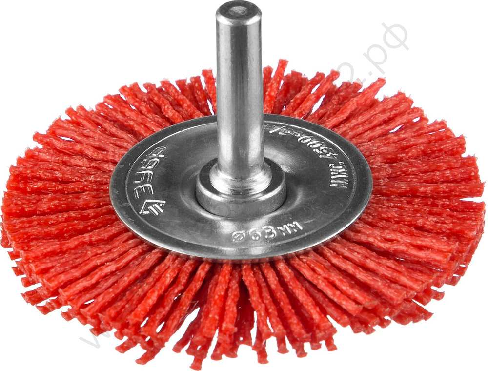 ЗУБР 63 мм, нейлоновая проволока, Щетка дисковая, Профессионал (35161-063)