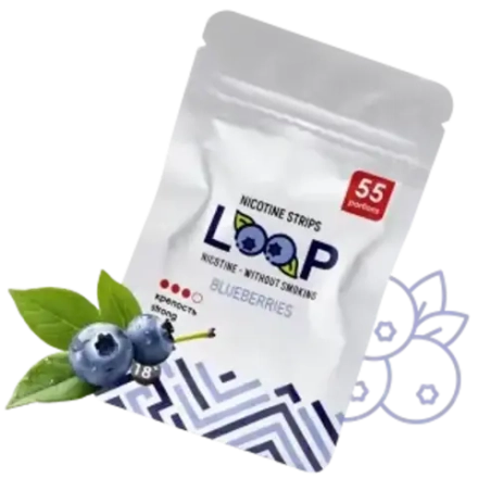 Никотиновые пластинки LOOP BLUEBERRY (12 МГ) - ЧЕРНИКА