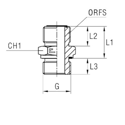 Штуцер FE ORFS 11/16 - BSP 3/8